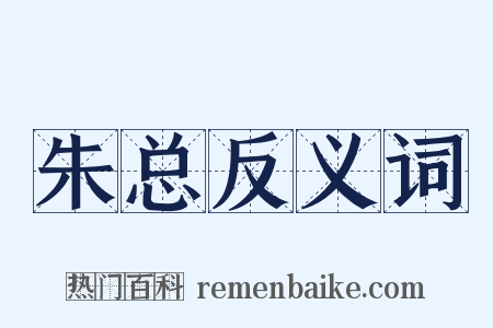 朱总反义词是什么意思的图片